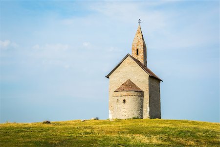st michael - Old Roman Catholic Church of St. Michael the Archangel on the Hill in Drazovce, Slovakia Stock Photo - Budget Royalty-Free & Subscription, Code: 400-07978317