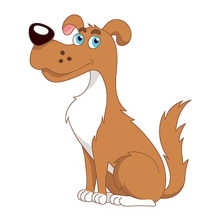 simsearch:400-08189024,k - Funny cartoon doggy, vector illustration of cute dog Photographie de stock - Aubaine LD & Abonnement, Code: 400-07979125