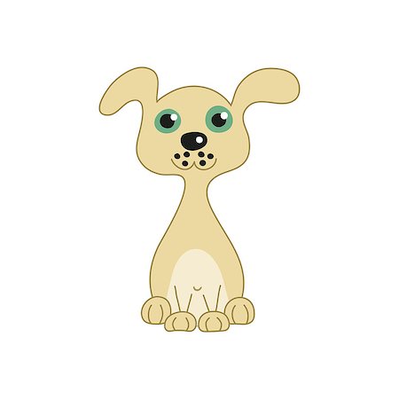 simsearch:400-08189024,k - Cute dog, vector illustration of funny doggy Photographie de stock - Aubaine LD & Abonnement, Code: 400-07979129