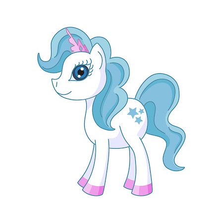 Vector illustration of cute horse princess, royal pony with a magnificent mane and tail Stock Photo - Budget Royalty-Free & Subscription, Code: 400-07979132