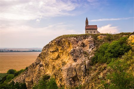 st michael - Old Roman Catholic Church of St. Michael the Archangel on the Hill in Drazovce, Slovakia Stock Photo - Budget Royalty-Free & Subscription, Code: 400-07979569