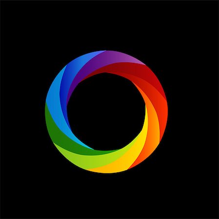round objects - rainbow colored photography shutter Photographie de stock - Aubaine LD & Abonnement, Code: 400-07973708