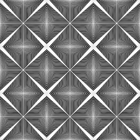 simsearch:400-07990305,k - Design seamless monochrome pattern. Abstract lines textured background. Vector art. No gradient Stock Photo - Budget Royalty-Free & Subscription, Code: 400-07987597