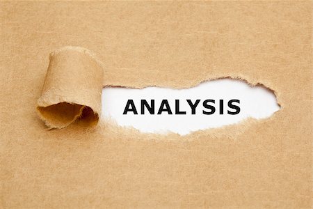 Analysis appearing behind torn brown paper. Stock Photo - Budget Royalty-Free & Subscription, Code: 400-07987941