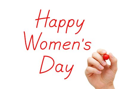 simsearch:400-07418602,k - Hand writing Happy Womens Day with red marker on transparent wipe board. Stock Photo - Budget Royalty-Free & Subscription, Code: 400-07987942