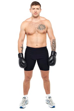 simsearch:400-06859193,k - Full length picture of young muscular boxer isolated over white background Stock Photo - Budget Royalty-Free & Subscription, Code: 400-07988621