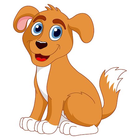 simsearch:400-08189024,k - Cartoon puppy, vector illustration of cute dog Photographie de stock - Aubaine LD & Abonnement, Code: 400-07989100