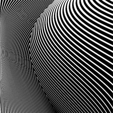 deform - Design monochrome lines movement illusion background. Abstract striped distortion backdrop. Vector-art illustration. No gradient Stock Photo - Budget Royalty-Free & Subscription, Code: 400-07989751