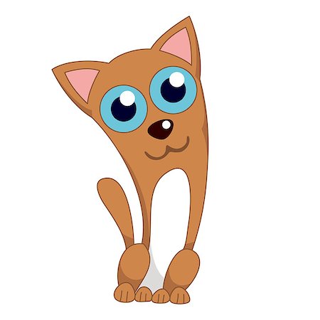 simsearch:400-08189024,k - Funny cartoon doggy, vector illustration of cute dog like chihuahua Photographie de stock - Aubaine LD & Abonnement, Code: 400-07989837