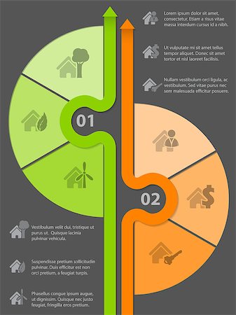 simsearch:400-07501242,k - Infographic design with various house icons and options Stock Photo - Budget Royalty-Free & Subscription, Code: 400-07980066