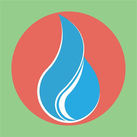 simsearch:400-07982589,k - Water drop icon. Flat design style Stock Photo - Budget Royalty-Free & Subscription, Code: 400-07982589
