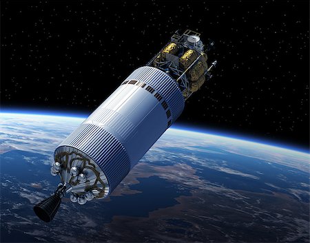 space satellite - Crew Exploration Vehicle In Space. 3D Scene Stock Photo - Budget Royalty-Free & Subscription, Code: 400-07983331