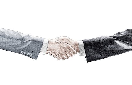 simsearch:400-04333648,k - pictured handshake isolated on white background Stock Photo - Budget Royalty-Free & Subscription, Code: 400-07994776