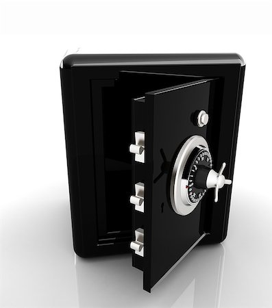 Security metal safe with empty space inside Foto de stock - Super Valor sin royalties y Suscripción, Código: 400-07997226
