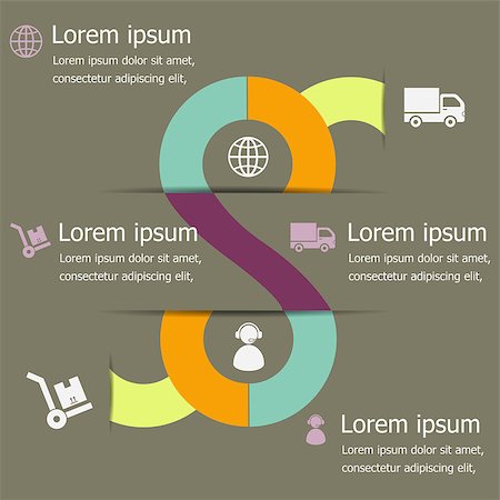 Infographic of logistic design template, stock vector Stock Photo - Budget Royalty-Free & Subscription, Code: 400-07990126