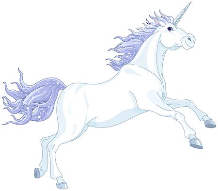 Illustration of very cute unicorn Stock Photo - Budget Royalty-Free & Subscription, Code: 400-08014460