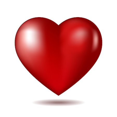 simsearch:400-05368603,k - Red heart icon isolated on white. Vector illustration Stock Photo - Budget Royalty-Free & Subscription, Code: 400-08014916