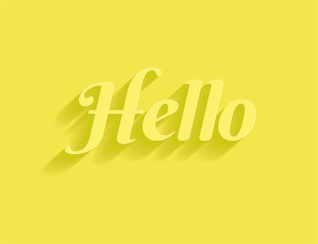 summer text message - Hello text with shadow isolated on yellow Foto de stock - Super Valor sin royalties y Suscripción, Código: 400-08014991