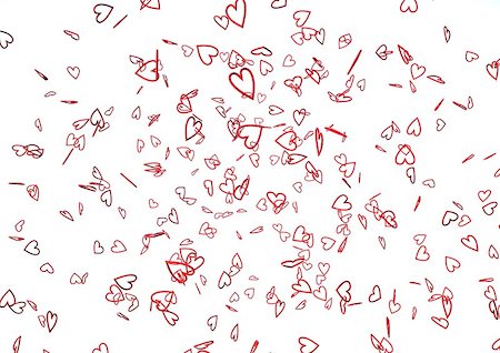 family image and confetti - Red hearts Wedding or Valentine's day background. Stock Photo - Budget Royalty-Free & Subscription, Code: 400-08011156