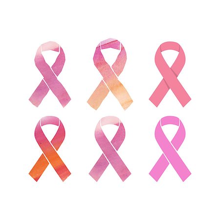 simsearch:400-07222477,k - Vector illustration of Cancer pink ribbons set Stock Photo - Budget Royalty-Free & Subscription, Code: 400-08013451