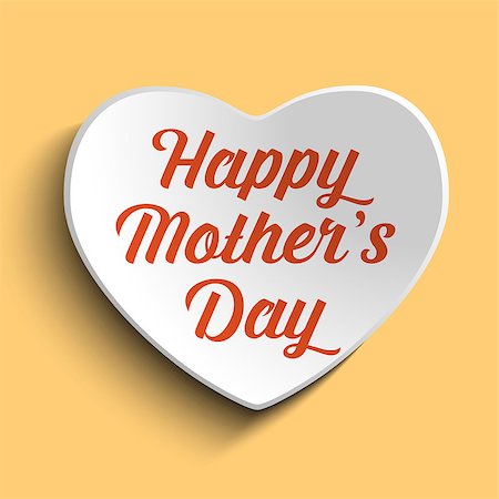 Vector - Happy Mother Day Heart Background Stock Photo - Budget Royalty-Free & Subscription, Code: 400-08021506