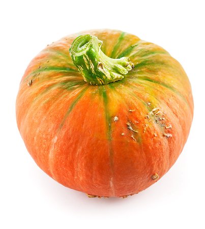 simsearch:400-04211564,k - Fresh pumpkin ripe vegetable. Isolated on white background Photographie de stock - Aubaine LD & Abonnement, Code: 400-08022225