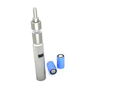 High qualiy 3D rendering of chrome e-cigarettes Stock Photo - Budget Royalty-Free & Subscription, Code: 400-08022567