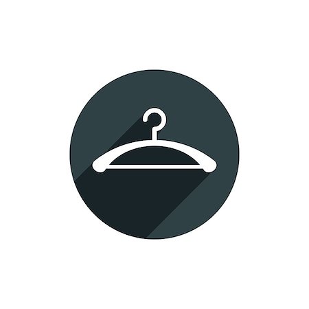 shirt hung in closet - Hanger vector icon isolated. Stock Photo - Budget Royalty-Free & Subscription, Code: 400-08034090