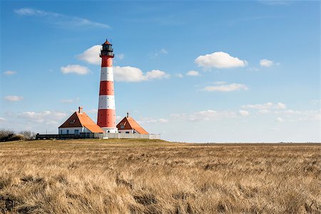 Image of lighthouse westerhever in northern Germany Stock Photo - Budget Royalty-Free & Subscription, Code: 400-08034317