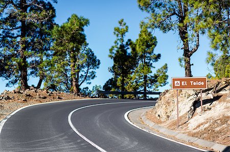 Road to Volcano Teide at Tenerife, Canary Islands. Spain Stock Photo - Budget Royalty-Free & Subscription, Code: 400-08034643