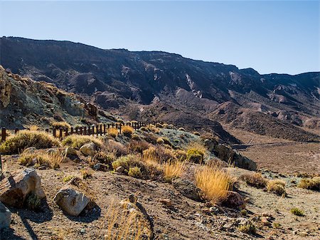 Desert landscape of Volcano Teide National Park. Tenerife, Canary Island. Spain Stock Photo - Budget Royalty-Free & Subscription, Code: 400-08034665