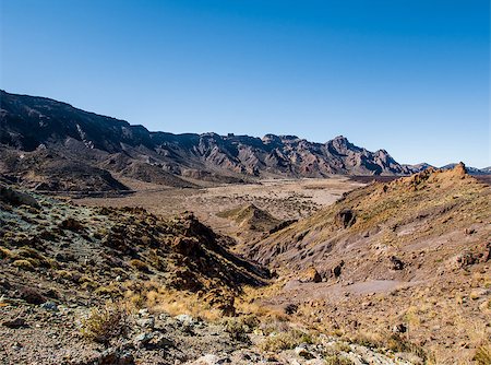 Desert landscape of Volcano Teide National Park. Tenerife, Canary Island. Spain Stock Photo - Budget Royalty-Free & Subscription, Code: 400-08034662