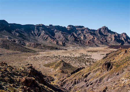 Desert landscape of Volcano Teide National Park. Tenerife, Canary Island. Spain Stock Photo - Budget Royalty-Free & Subscription, Code: 400-08034663