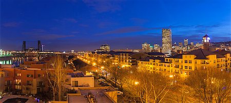 simsearch:400-07424733,k - Portland Oregon Downtown Waterfront Cityscape with Steel Bridge during Evening Blue Hour Panorama Stock Photo - Budget Royalty-Free & Subscription, Code: 400-08035159