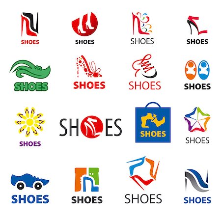 simsearch:400-07218273,k - biggest collection of vector logos shoes Stock Photo - Budget Royalty-Free & Subscription, Code: 400-08036184