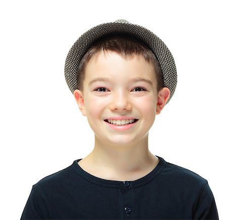 simsearch:400-04332775,k - Portrait of eleven years old boy clothing a hat on white background Stock Photo - Budget Royalty-Free & Subscription, Code: 400-08036451