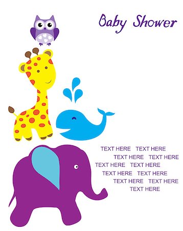 simsearch:400-05272121,k - vector cute baby shower card Stock Photo - Budget Royalty-Free & Subscription, Code: 400-08037096