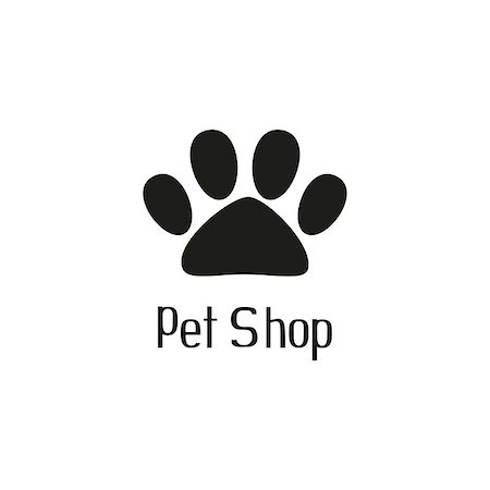 simsearch:400-06392340,k - Pet shop logo with pet paw and hand drawn inscription, vector illustration Stock Photo - Budget Royalty-Free & Subscription, Code: 400-08038084