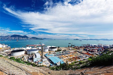 simsearch:400-05908531,k - petrochemical industrial plant under blue sky, hong kong day Stock Photo - Budget Royalty-Free & Subscription, Code: 400-08038619