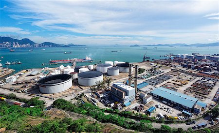 simsearch:400-05908531,k - petrochemical industrial plant under blue sky, hong kong day Stock Photo - Budget Royalty-Free & Subscription, Code: 400-08038621