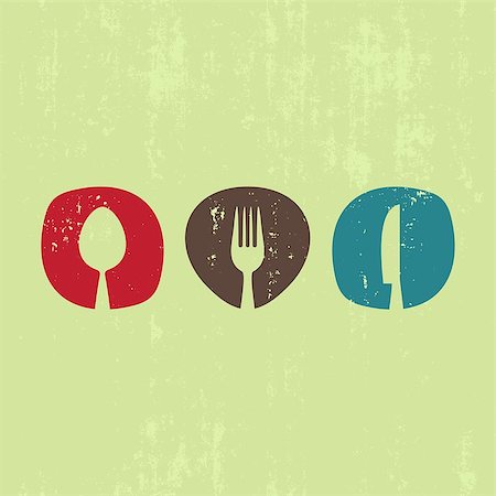 simsearch:400-06076985,k - Vector grunge restaurant menu design with cutlery symbols Stock Photo - Budget Royalty-Free & Subscription, Code: 400-08039317