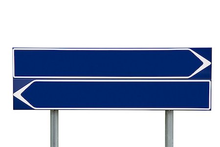 simsearch:400-05730469,k - Blue Direction Signs isolated on white background Stock Photo - Budget Royalty-Free & Subscription, Code: 400-08033801