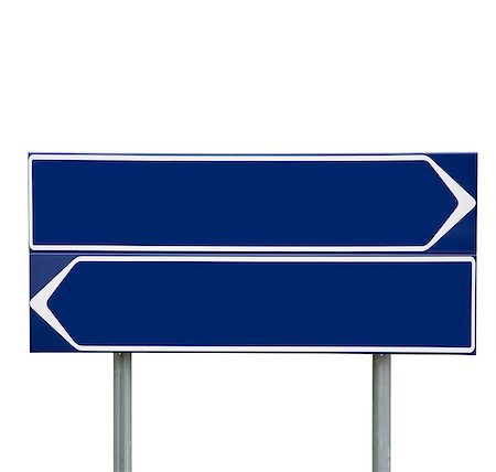 simsearch:400-05730469,k - Blue Direction Signs isolated on white background Stock Photo - Budget Royalty-Free & Subscription, Code: 400-08033802