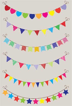 simsearch:400-06628533,k - vector illustration of a colorful bunting background Stock Photo - Budget Royalty-Free & Subscription, Code: 400-08033982