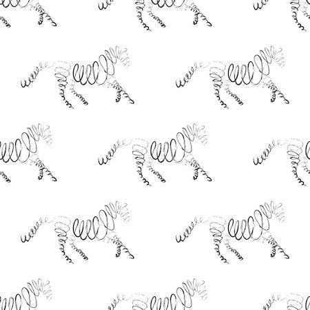 Horses seamless pattern Vector Illustration Stock Photo - Budget Royalty-Free & Subscription, Code: 400-08046474