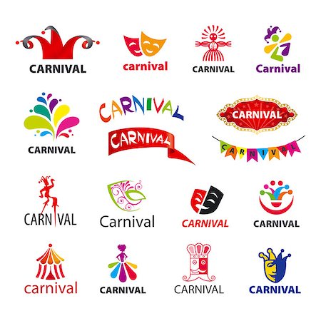 event tents - big set of vector logos carnival Stock Photo - Budget Royalty-Free & Subscription, Code: 400-08047126