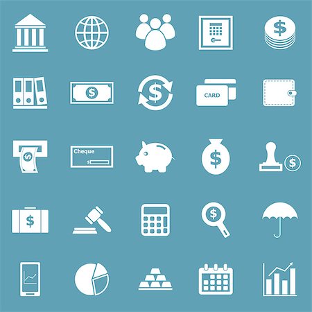 payment icon - Banking icons on blue background, stock vector Stock Photo - Budget Royalty-Free & Subscription, Code: 400-08047721