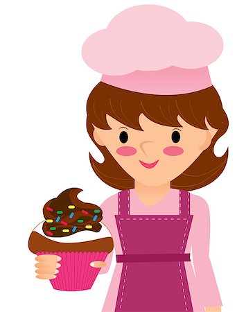 is an illustration cupcake pastry in eps file Stock Photo - Budget Royalty-Free & Subscription, Code: 400-08048647
