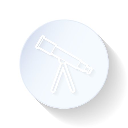 planetarium - Telescope thin lines icon vector graphic illustration Stock Photo - Budget Royalty-Free & Subscription, Code: 400-08049776