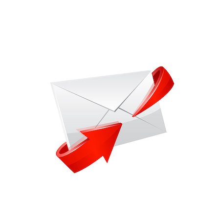 E-mail icon. Vector illustration on white background. Stock Photo - Budget Royalty-Free & Subscription, Code: 400-08041744